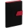 Ежедневник Boom, недатированный, черный с красным