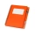 Блокнот "Контакт" с ручкой, оранжевый