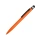 Ручка-стилус металлическая шариковая «Poke», оранжевый/черный
