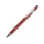 Ручка металлическая soft-touch шариковая со стилусом «Sway», красный/серебристый