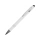Ручка металлическая soft-touch шариковая со стилусом «Sway», белый/серебристый