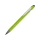 Ручка металлическая soft-touch шариковая со стилусом «Sway», зеленое яблоко/серебристый