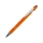 Ручка металлическая soft-touch шариковая со стилусом «Sway», оранжевый/серебристый