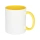 Цветная кружка Pix для сублимации, белый/желтый
