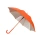 Зонт-трость "Silver Color" полуавтомат, оранжевый/серебристый