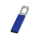 Флеш-карта USB 2.0 16 Gb с карабином "Hook", синий/серебристый