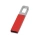 Флеш-карта USB 2.0 16 Gb с карабином "Hook", красный/серебристый