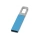 Флеш-карта USB 2.0 16 Gb с карабином "Hook", голубой/серебристый
