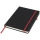 Блокнот Noir среднего размера, черный/красный