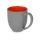 Кружка керамическая «Gracy» 450мл, серый/красный