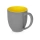 Кружка керамическая «Gracy» 450мл, серый/желтый