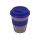 Стакан с силиконовой крышкой "Cafe", темно-синий