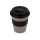 Стакан с силиконовой крышкой "Cafe", черный