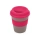 Стакан с силиконовой крышкой "Cafe", розовый