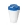 Пластиковый стакан Take away с двойными стенками и крышкой с силиконовым клапаном, 350 мл, белый/голубой