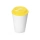 Пластиковый стакан Take away с двойными стенками и крышкой с силиконовым клапаном, 350 мл, белый/желтый