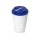 Пластиковый стакан Take away с двойными стенками и крышкой с силиконовым клапаном, 350 мл, белый/синий