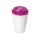 Пластиковый стакан Take away с двойными стенками и крышкой с силиконовым клапаном, 350 мл, белый/фуксия