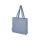 Эко-сумка Pheebs с клинчиком, изготовленная из переработанного хлопка, плотность 210 г/м2, синий мела