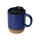 Кружка Denpasar с пробковым дном и крышкой, цветная с двух сторон, синий