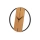Деревянные часы с металлическим ободом, диаметр 30 см, "Time Wheel", натуральный/черный