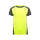 Спортивная футболка "Zolder" женская, неоновый желтый/меланжевый черный