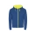 Толстовка на молнии "Fuji", королевский синий/неоновый желтый