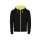 Толстовка на молнии "Fuji", черный/неоновый желтый