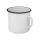 Кружка эмалированная с ободком, белая