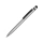 Ручка-стилус пластиковая шариковая «Poke», серебристый/черный