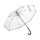 Зонт-трость 7112 Pure с прозрачным куполом, полуавтомат, прозрачный/черный