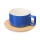 Набор чашка с бамбуковым блюдцем "Sheffield", синий