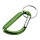 Timor брелок с карабином из переработанного алюминия, сертифицированного по стандарту RCS - Зеленый