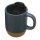 Кружка Denpasar с пробковым дном и крышкой, цветная с двух сторон, антрацит