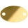 Шильдик металлический Alfa Oval, золотистый глянцевый