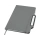 Nexus блокнот формата А5 в твердой обложке с ручкой и карандашом - Серый