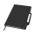 Nexus блокнот формата А5 в твердой обложке с ручкой и карандашом - сплошной черный