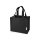 Мини эко-сумка Odessa с клинчиком, изготовленная из переработанного хлопка, сертифицированного согласно GRS, плотностью 220 г/м², объемом 9 л - сплошной черный