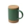 Кружка 450 мл с пробковым дном с крышкой "Корк & Бон", глубокий зеленый