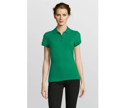 Рубашка поло женская People 210, ярко-зеленая