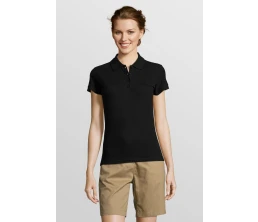 Рубашка поло женская People 210, черная