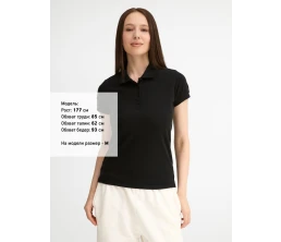 Рубашка поло женская People 210, черная