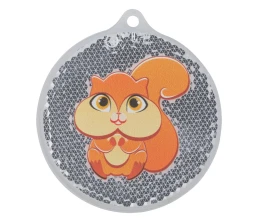 Пешеходный светоотражатель «Круг», синий