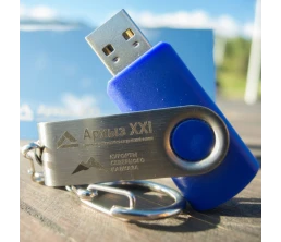 Флешка Twist, синяя, 8 Гб