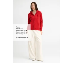 Толстовка женская на молнии с капюшоном Seven Women, красная