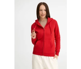 Толстовка женская на молнии с капюшоном Seven Women, красная