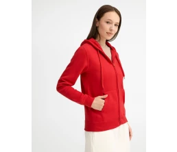 Толстовка женская на молнии с капюшоном Seven Women, красная
