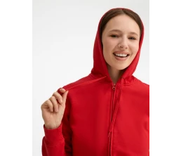 Толстовка женская на молнии с капюшоном Seven Women, красная