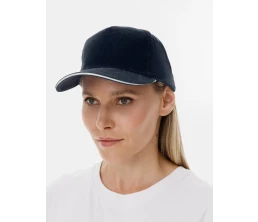 Бейсболка Long Beach, темно-синяя с белым