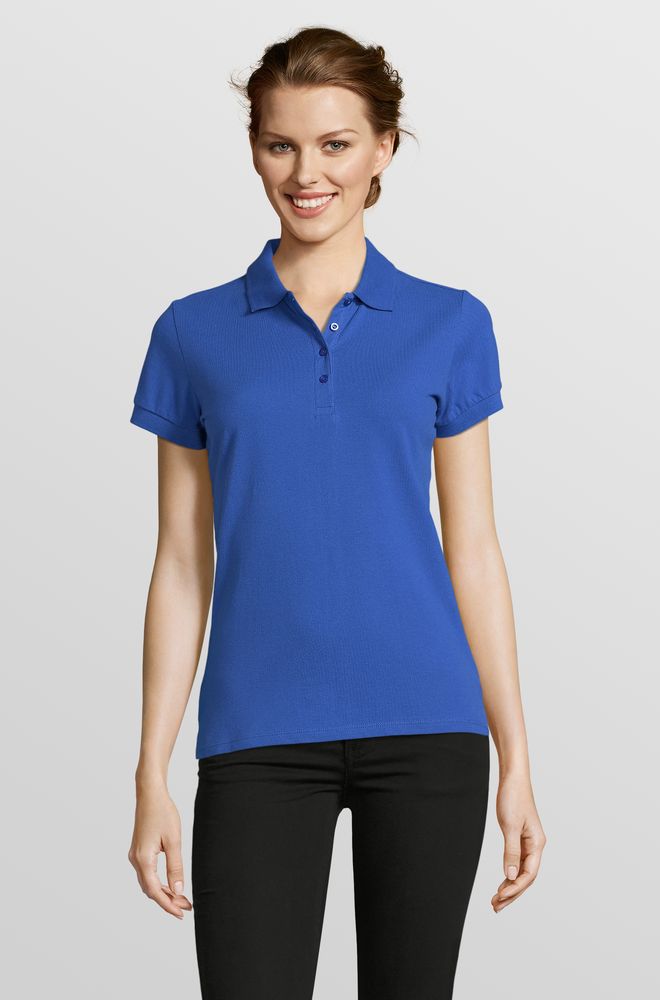 Рубашка поло женская People 210, ярко-синяя (royal) Рубашка поло женская People 210, ярко-синяя (royal)